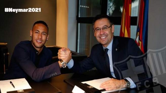 Neymar y Bartomeu