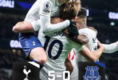 Tottenham venció 5-0 a Everton
