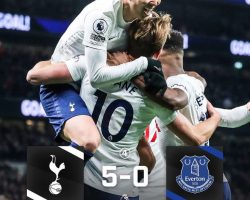 Tottenham venció 5-0 a Everton